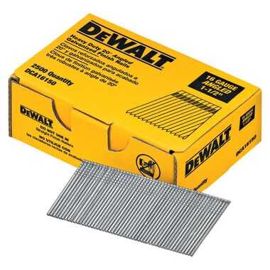 Dewalt, 1-1/2 IN. 20 Degree 16 Gauge Finishing Nails - 2500 PACK