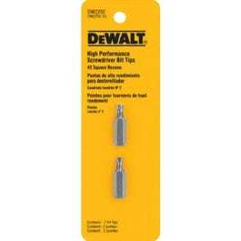 Dewalt, #1 Square Recess Bit Tip, 2-Pk.