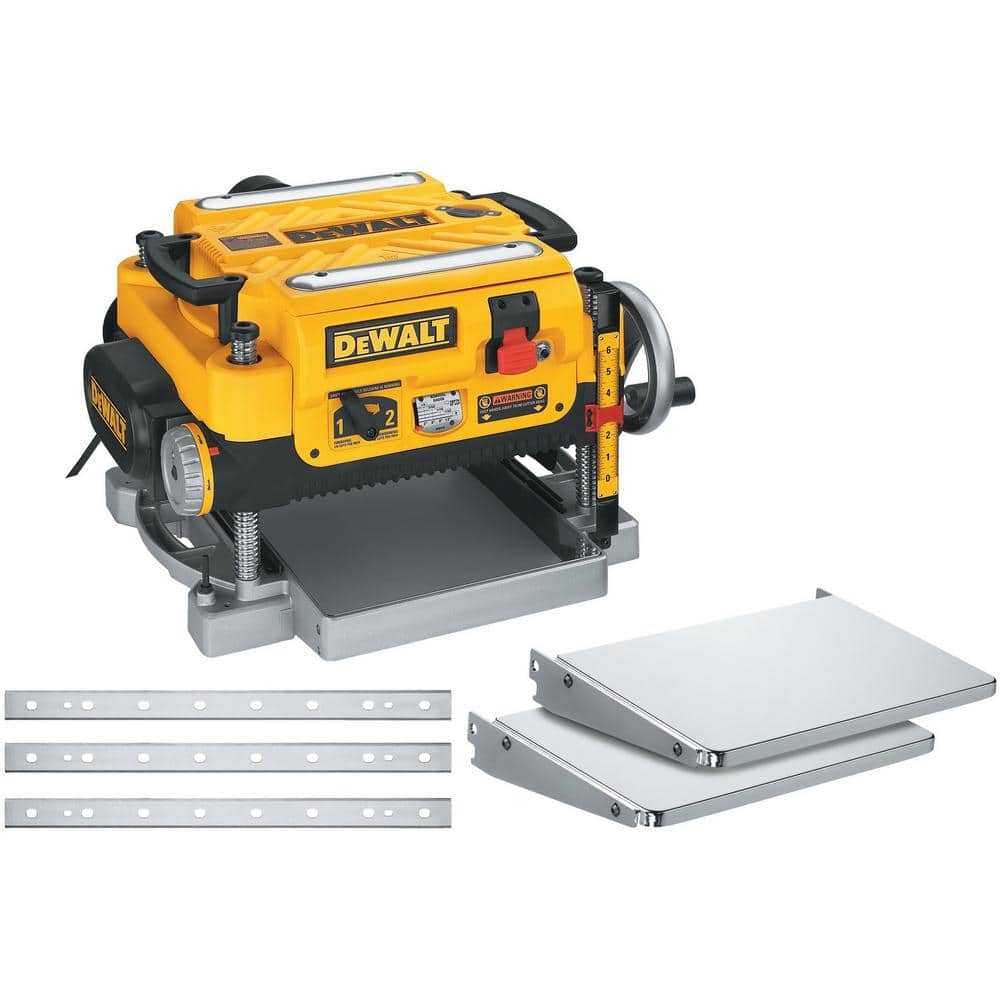 DISCOUNT BROS, 15 Amp Corded 13 in Heavy-Duty 2-Speed Bench Planer w/ (3) Knives In/Out Feed Table - $585