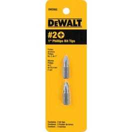 Dewalt, #2 Phillips Insert Bit Tip, 1-In., 2-Pk.