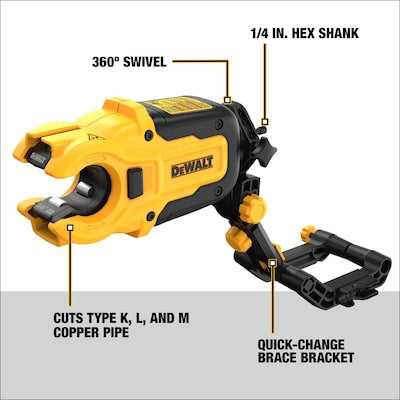 DISCOUNT BROS, DEWALT 1/2-in to 1-in Copper Pipe Cutter Attachment - $70