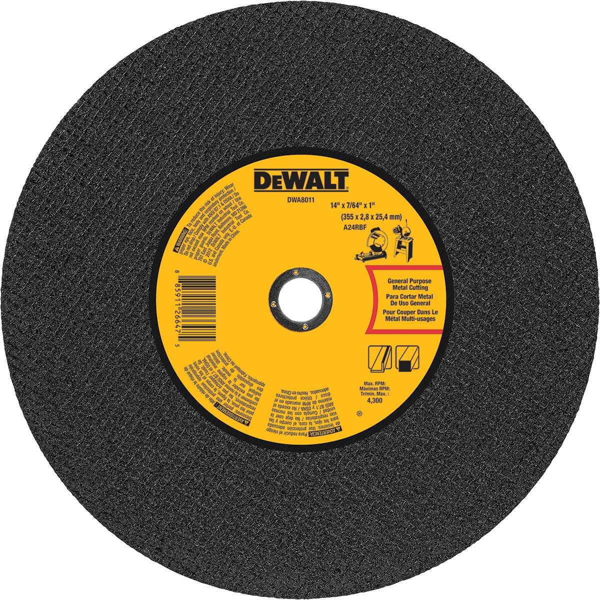 Dewalt, DEWALT 14 In. x 7/64 In. General Purpose Chop Saw Wheel