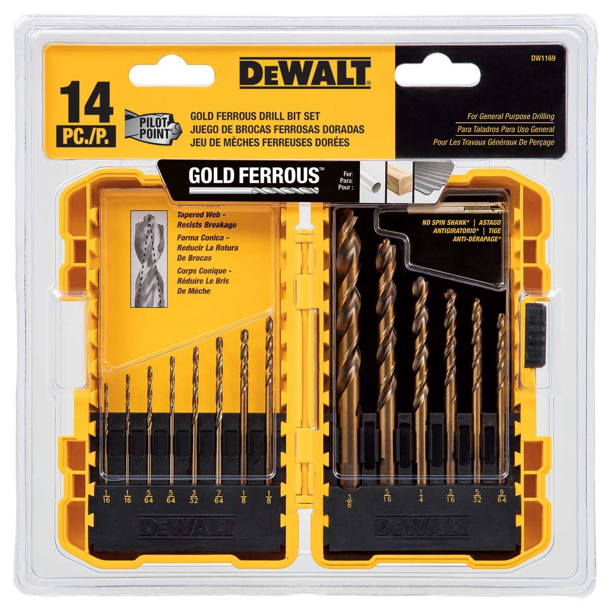 Dewalt, DEWALT 14 Pc. Pilot Point® Drill Bit Set