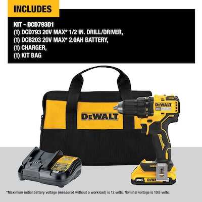 DISCOUNT BROS, DEWALT 20-volt Max Brushless Drill (1-Battery , Charger and Soft Bag included) - $110