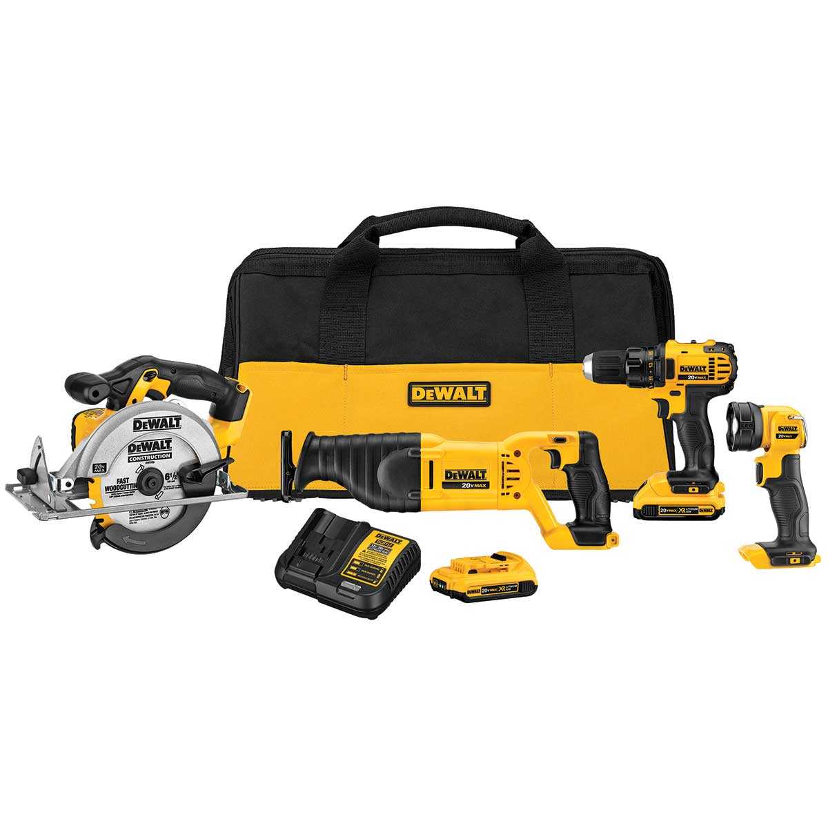 Dewalt, DEWALT 20V Max Compact 4-Tool Combo Kit