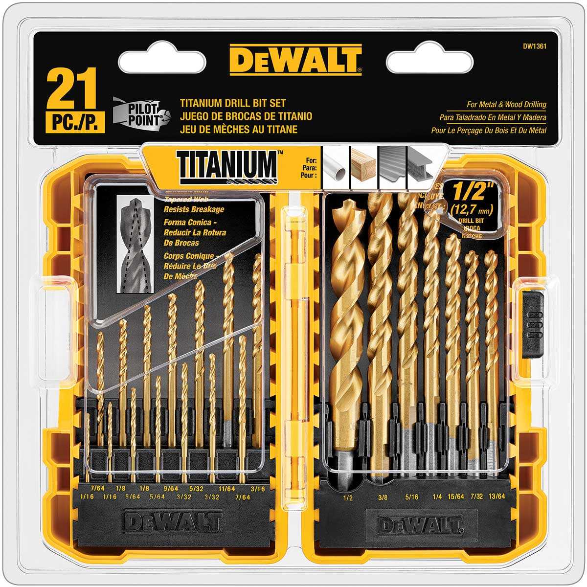 Dewalt, DEWALT 21pc Titanium PP Drill Bit Set