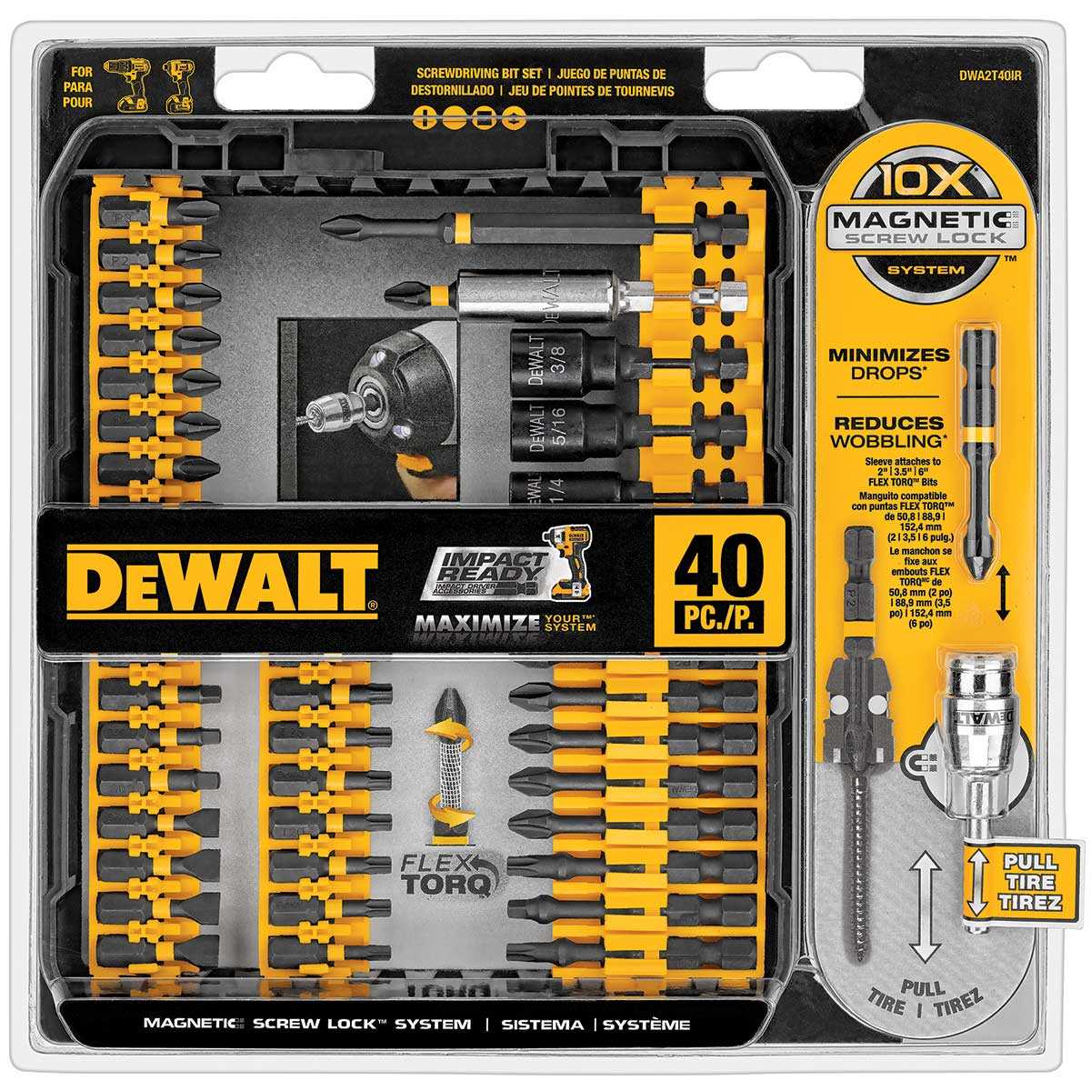 Dewalt, DEWALT 40 Pc. FlexTorq® IMPACT READY® Screwdriving Bit Set