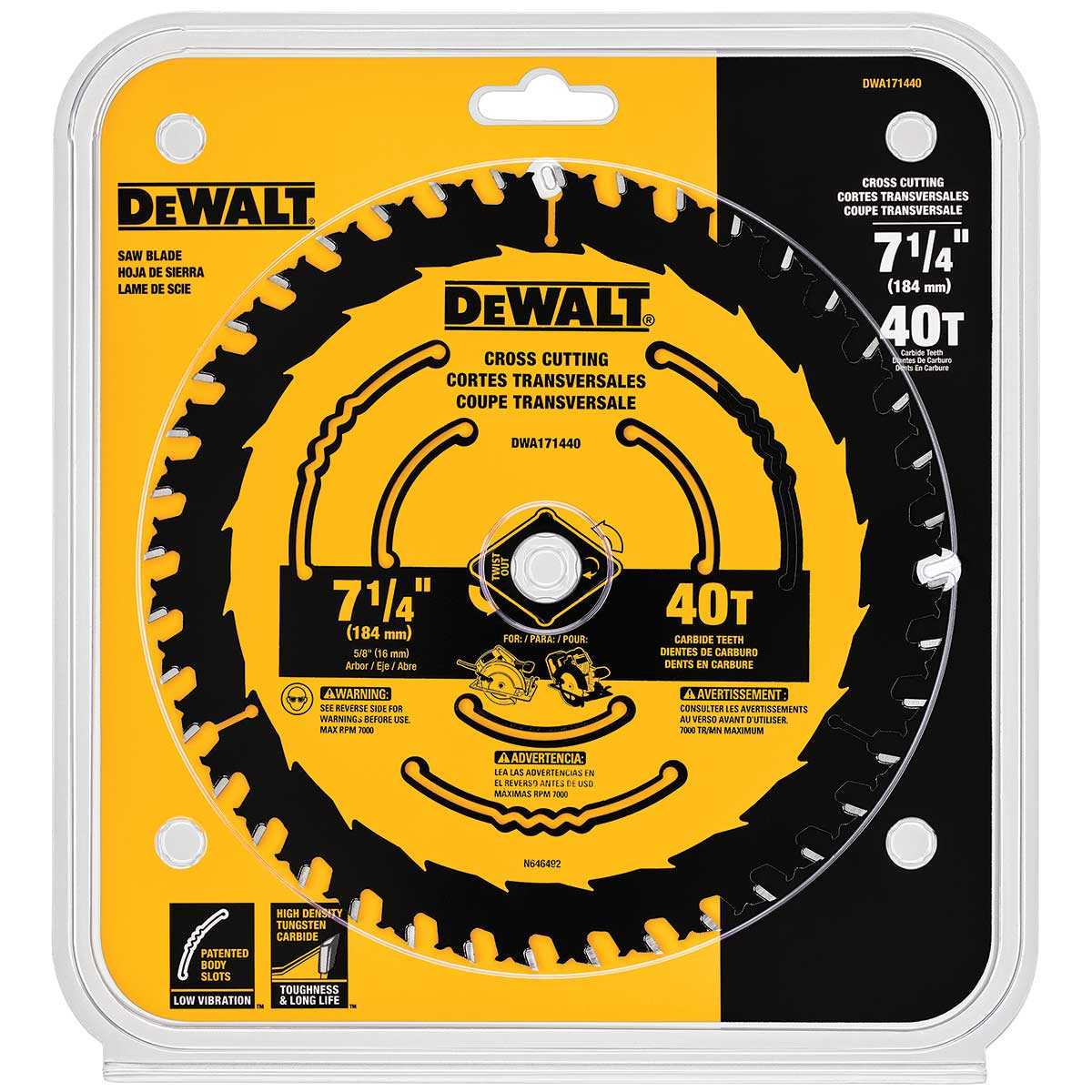 Dewalt, DEWALT 7 1/4 In. 40T Finishing Saw Blade