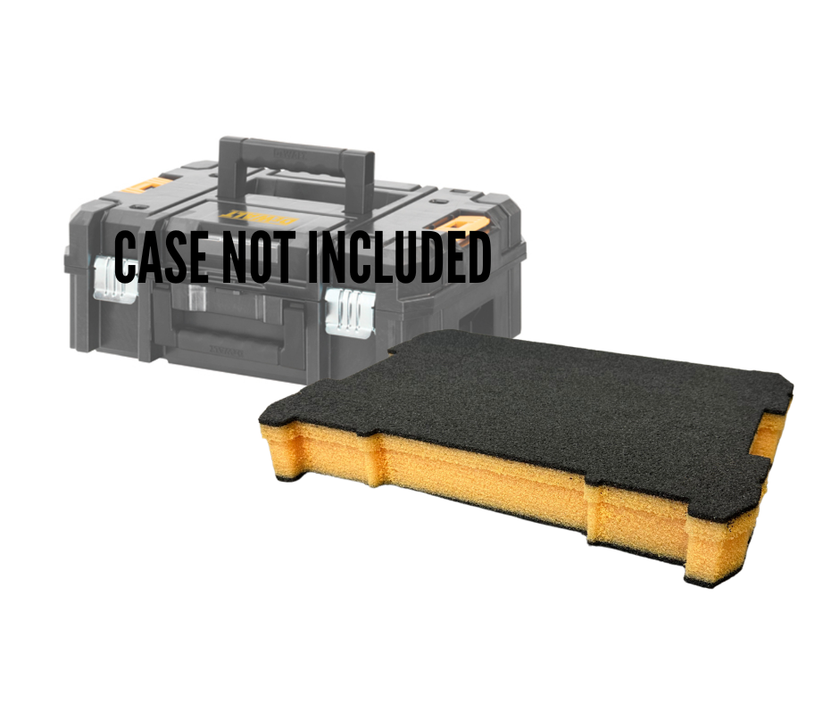 Kaizen Inserts Canada, DeWalt Tstak II Flat Top Toolbox - Kaizen Foam Insert