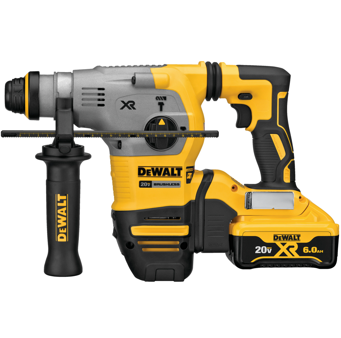 Cougar Sales & Rental, Inc., Dewalt® 20V Max XR Brushless 1-1/8” L-Shape SDS Plus Rotary Hammer Kit w/6.0Ah DCH293R2