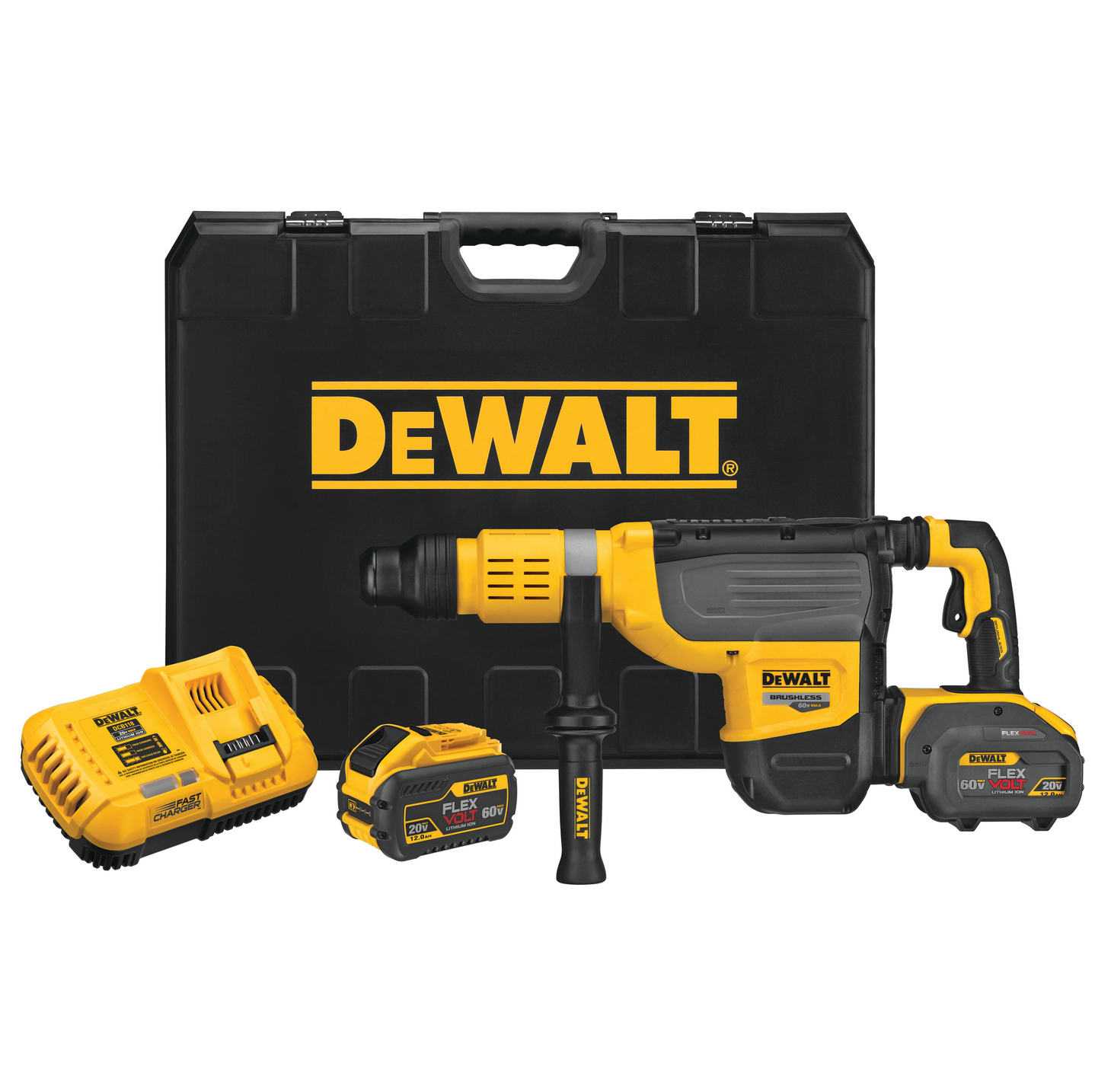 Cougar Sales & Rental, Inc., Dewalt® 60V MAX* 2 in. Brushless Cordless SDS MAX Combination Rotary Hammer Kit DCH773Y2