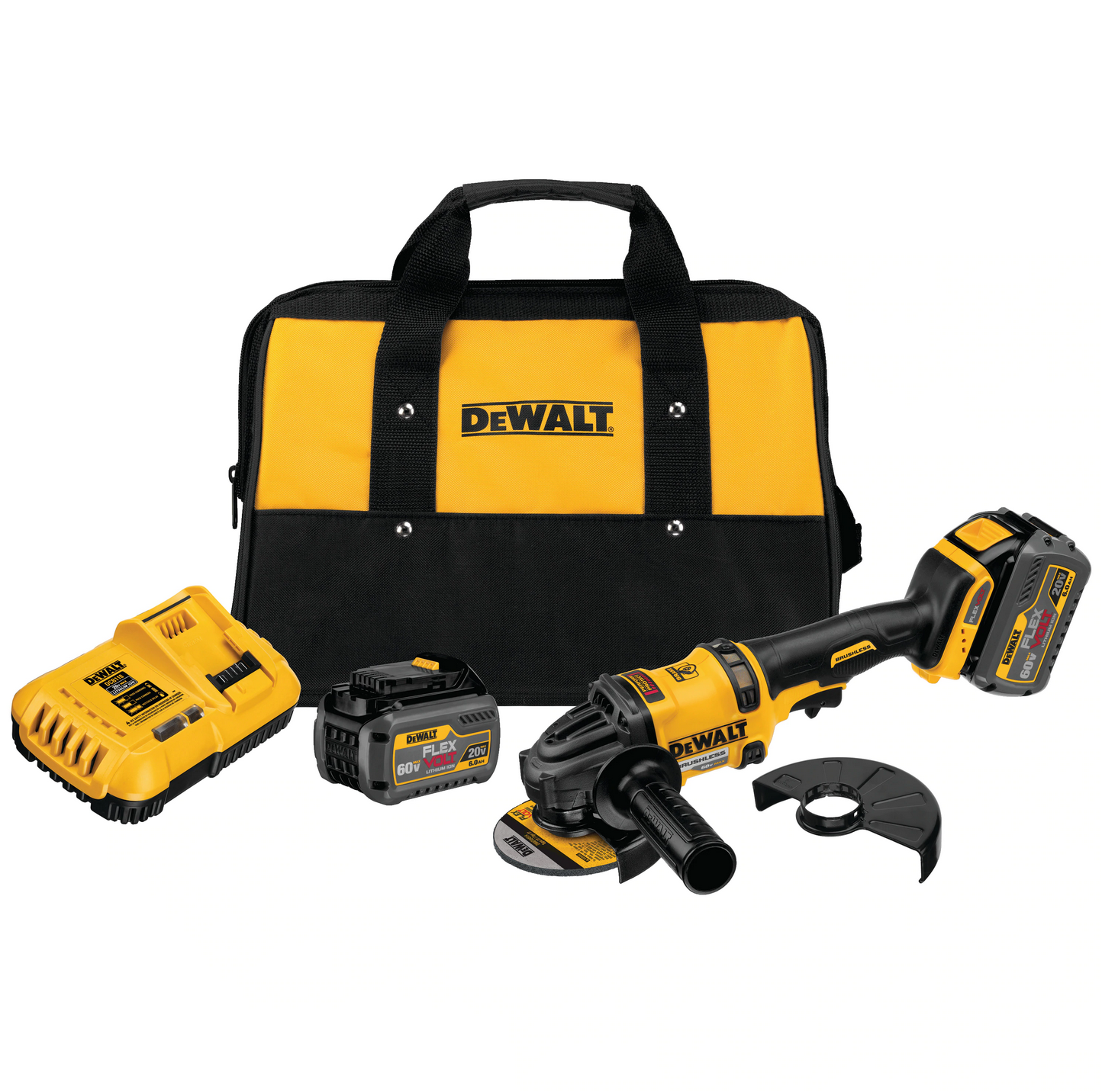 Cougar Sales & Rental, Inc., FlexVolt® 60V Max* 4.5" Grinder Kit (2 Batteries)